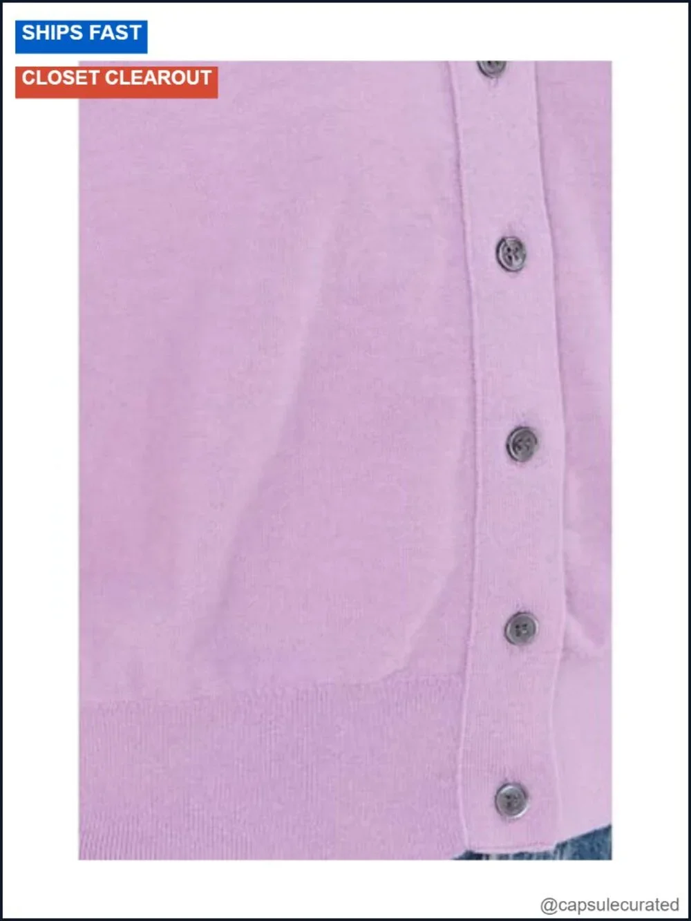 Cotton Cashmere Button-Up Collared Blouse with Puffed Short Sleeves